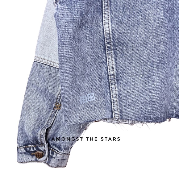 Ksubi Destiny Patchwork Lifetime Blue Cropped Denim Jacket - Picture 15 of 16